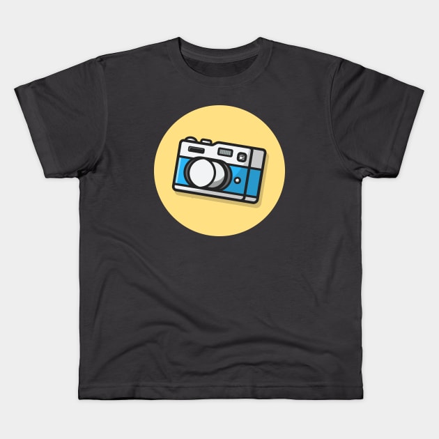 Camera Cartoon Vector Icon Illustration Kids T-Shirt by Catalyst Labs